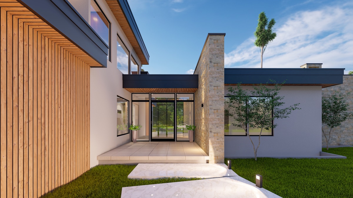 Casa contemporânea de alto padrão com jardim